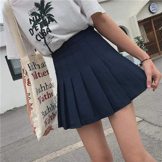 GJOY High-waist Pleated Skirt