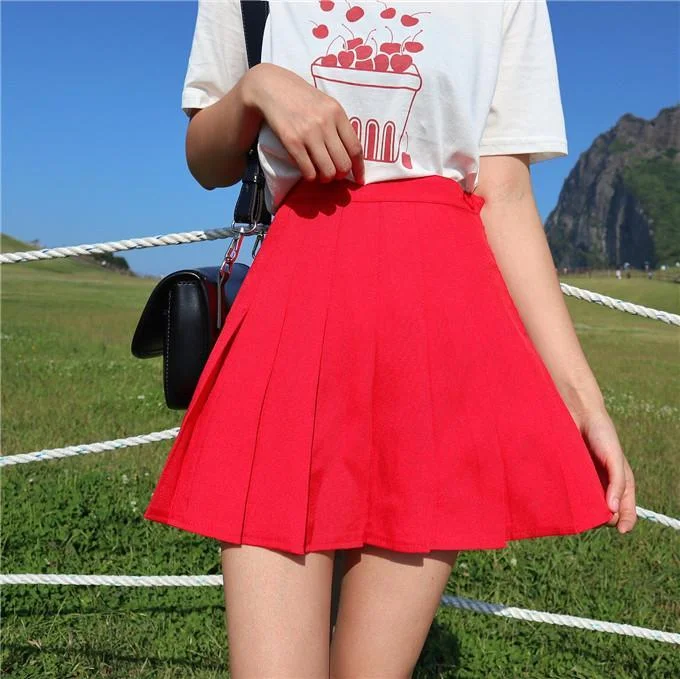 GJOY High-waist Pleated Skirt