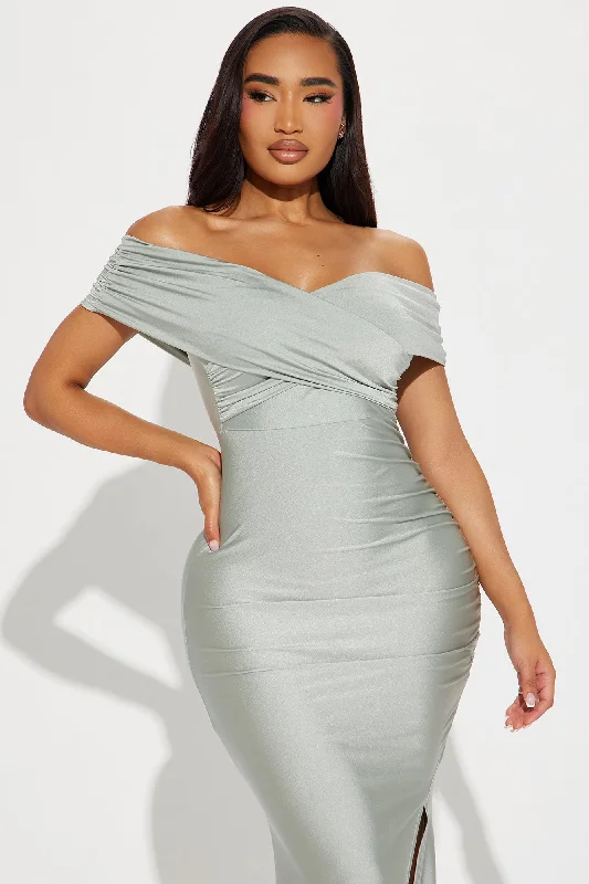 Ignore The Romance Maxi Dress - Silver