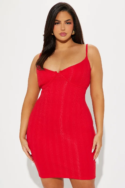 Keepin' It Cute Mini Dress - Red