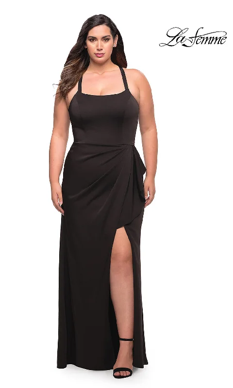 Long Formal Plus-Size La Femme Prom Dress