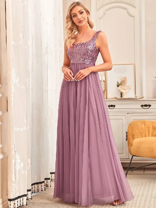 Spectacular U Neck Sleeveless A Line Wholesale Bridesmaid Dresses