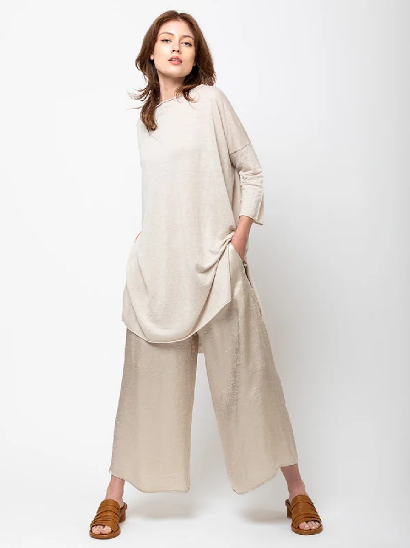 Linen Knit One-Piece Dress - Ivory